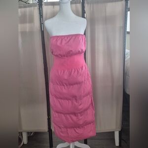 Fashion Nova Vibrant Pink Strapless Dress